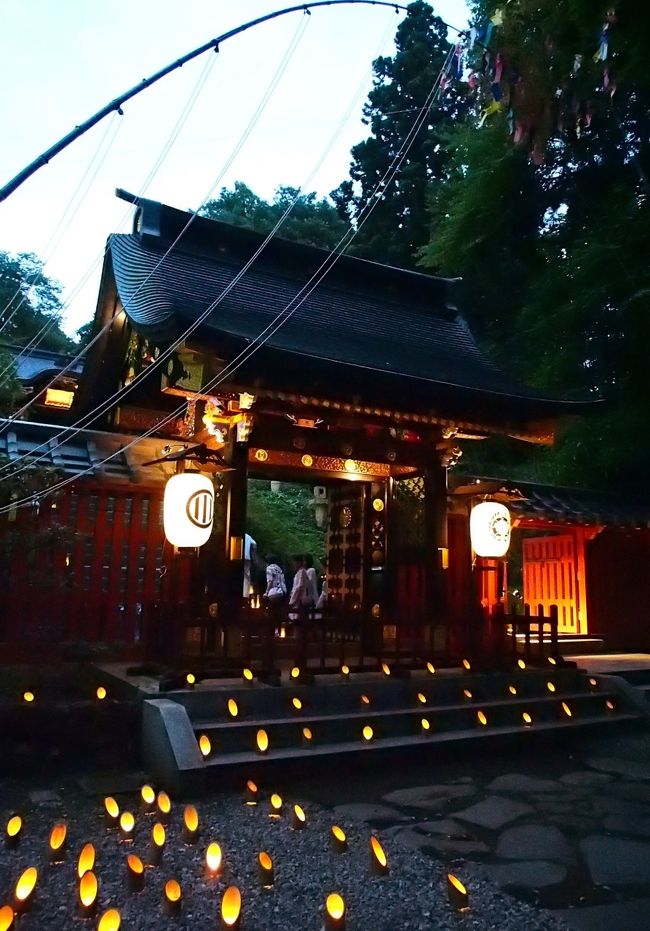 仙台七夕まつりのもうひとつのイベントとして、伊達政宗公霊屋で行われる「瑞鳳殿七夕ナイト」。<br /><br />参道や境内に浮かび上がる竹燈籠、色鮮やかな本殿のライトアップや七夕飾り、境内の森の中で行われるミニ・コンサート。<br /><br />いつもは昼間だけしか運行していない周遊観光バス「るーぷる仙台」も、七夕まつりの期間(6日~8日)には、夜間特別運行となり、仙台駅~瑞鳳殿~仙台城跡~定禅寺通り~仙台駅を走る。<br /><br />ちなみに、仙台城跡では伊達武将隊による七夕ナイト演武があり、また、勾当台公園市民広場や定禅寺通りでは、露店などが出て様々なイベントが21時まで行われる。<br /><br />今年のわが家には、仙台七夕まつりを楽しむ日は今日1日だけしかないので、アーケード街の七夕飾りを堪能したあと、休憩をはさんで、瑞鳳殿七夕ナイトにだけ行くことにした。<br /><br />日が暮れてゆく中・・・竹燈籠に囲まれて浮かび上がる瑞鳳殿はとても美しかった。<br /><br />