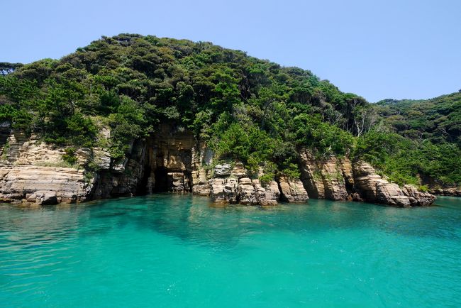 2014.7福岡出張・壱岐日帰り旅行4-海のきれいさにうっとり　辰の島遊覧