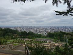 旭山記念公園から札幌市外を一望する。