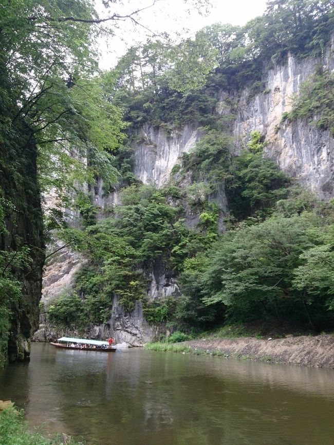 <br />岩手県一関市の猊鼻渓(げいびけい)編です。<br /><br />我が家は、仙台と盛岡に縁深いため、宮城県と岩手県へのちょい旅はコンスタントなイベント。<br /><br />盛岡に向かう途中、何十年振りかで猊鼻渓に立ち寄りました。<br /><br />一関・平泉エリアは、世界遺産の中尊寺や厳美渓(げんびけい)が有名ですが、ここ猊鼻渓(げいびけい)は、山水画のような贅沢な水辺の時間を過ごせる圧巻の大自然の世界。<br /><br />時間も忘れ、有意義な舟下り体験でした。