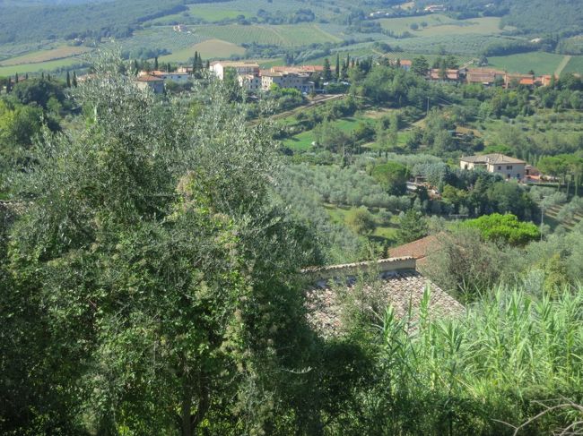 父親たっての希望により、イタリアツアーに親子３人で参加(ワタシ、ムスメ）。<br />おおざっぱに言うと、ローマ、フィレンツェ、ヴェネツィアの３都市をめぐる８日間のツアー、ローマ２泊の後、こちらはフィレンツェ２泊の旅行記です。<br /><br />フィレンツェのみならず、ピサ、サンジミニャーノ＆アグリツーリズモも含めたトスカーナ地方の観光ができました。<br />フィレンツェは個人的には３回目、ここでも自由行動がほぼ半日あります。<br />ローマの次に来ると、本当に気持ちが落ち着くトスカーナ地方です。