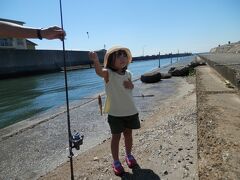 10水曜孫と初めての釣りは下見をしてから大野海岸に