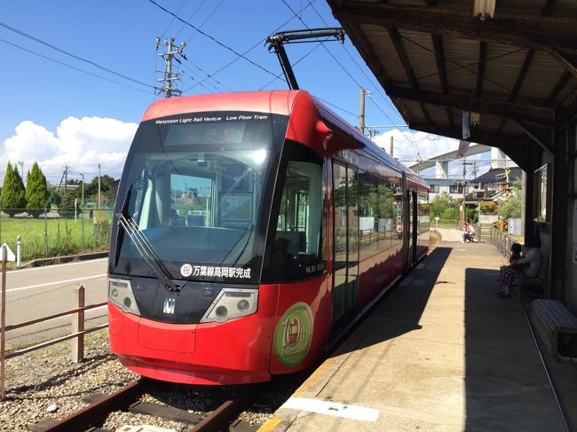 富山の高岡から新湊まで、路面電車の万葉線に乗って旅してきました。<br /><br />終点の射水市新湊地区では、県営連絡船に乗ったり新湊大橋を渡ったりして、楽しんできました。