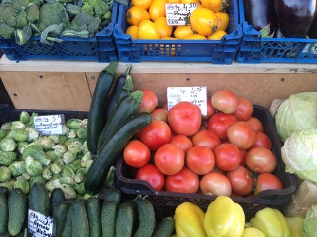 【リトアニア】ビルニュスの朝市に行ってみた、野菜、安いっっ