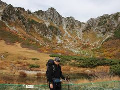 紅葉 木曽駒ヶ岳 御嶽山に合掌