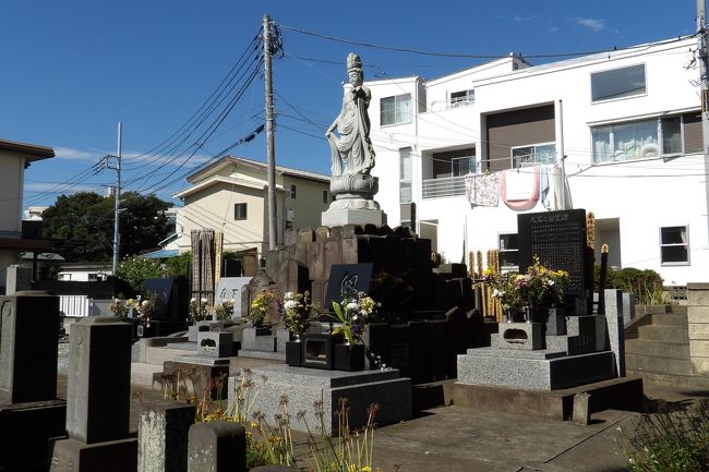 　藤沢市藤沢に鎮座する白山宮の高台の上には墓地があった。戦死者の石塔と観音像が立つ三界萬霊がある。しかし、寺名などはなく、見回してもお寺もない。<br />　白山宮横にあった墓地だったので少し気に掛かった。<br />（表紙写真は白山宮横の墓地）