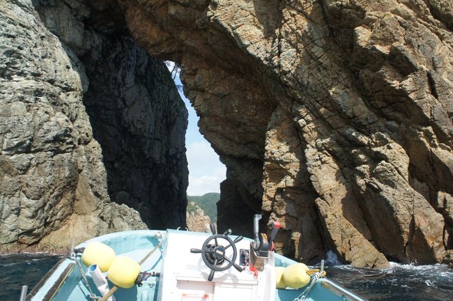 三陸海岸で、メジャーな観光スポットと言えば、浄土ヶ浜と北山崎が双璧。昨日の浄土ヶ浜・龍泉洞に続いて、今日は北山崎に回ります。<br /><br />そして、北山崎を見るなら、やっぱりさっぱ船。海上からダイナミックな景色を楽しむことにしました。評判通り、波の洗う岩場を目の前にすると、その迫力は全然違います。ベテラン船頭さんの落ち着いた船捌きに、震災時の実感のこもった説明なども、心に残りました。<br /><br />また、田野畑の観光スポットとして、北山崎に次ぐのは鵜の巣断崖。田野畑駅から観光乗合タクシーで行くしかなくて、一日一便と限られますが、雄大な景色は、浄土ヶ浜や北山崎とは違った感動がありますね。これも、ちょっと無理筋かなあと思いましたが、頑張って行っておいて正解だったでしょう。<br /><br />ほかには、北山崎の隣りに黒崎というのもあるんですが、田野畑からのアクセスの手段はないし、女性的な景観があまり受けなくて、最近は観光客はとても少ないとのことでした。まあ、これは省略です。<br /><br />ちなみに、陸中海岸は、「陸中海岸国立公園」として指定されていたのですが、震災からの復興および被害の伝承を目的として、種差海岸など青森の一部が編入され、青森県南部から宮城県北部に至る三陸海岸一帯を占める「三陸復興国立公園」として衣替えしています。