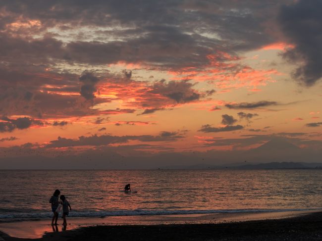 久々に週末の夕方時間に自由な時間を作ることが出来たので、最近綺麗な夕日、観ていないな〜って思って自宅から比較的近い江の島に夕日を見に行ってきました。<br />旅行記とはいえない短編です