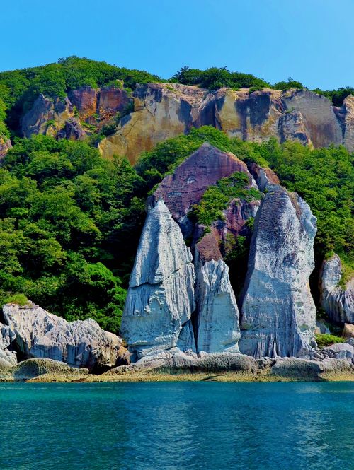 下北c 仏ヶ浦 佐井港から高速船で往復 ☆奇怪な海蝕崖・巨石の