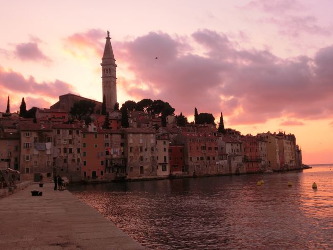 ずっと前からロヴィニに憧れていました。<br />前にクロアチアに行ったときは、イストラ半島までまわれなかったのでどうしても行きたくて。<br />ヴェネツィアが好きで塩野七生の「海の都の物語」など読みダルマチア沿岸はヴェネツィアだったんだなぁと<br />ロヴィニはその残り香が漂う街、歴史に想いを馳せ…Andiamo!<br /><br />　　10/24 羽田発　<br />　　10/25 パリ着　パリ→ヴェネツィア（空港）→（バス）ヴェネツィア<br />　　　　　メストレ→トリエステ（鉄道）<br />　　10/26 トリエステ→ウーディネ→チヴィダーレ（鉄道）　<br />　　　　　チヴィダーレ→ウーディネ→トリエステ<br />　　10/27 トリエステ→チェルヴィーニョA.G.（鉄道）→アクイレイア→<br />　　　　　グラード→グリニャーノ　ミラマーレ　<br />　　　　　ミラマーレ→トリエステ（バス）<br />　　10/28　トリエステ→ロヴィニ<br />　　10/29　ロヴィニ→バーレ→モトブン→グロジュニャン→ザヴゥルシュ　　　　　　　　　　　　　　　　　　　　<br />　　　　　　→ロヴィニ（タクシー）<br />　　10/30　ロヴィニ→ポレッチ（バス）<br />　　10/31　ポレッチ→トリエステ（バス）→ヴェネツィア（鉄道）<br />　　11/2　ヴェネツィア→パリ　パリ発<br />　　11/3　成田着<br /><br /> Ⅰハプスブルク家の香り漂うトリエステ<br /><br />　http://4travel.jp/travelogue/10949366<br /><br />　Ⅱ美しき聖女が並ぶランゴバルトの小神殿<br /><br />　http://4travel.jp/travelogue/10949440<br /><br />　Ⅲローマの記憶アクレイア、ヴェネツィアの前身グラード、憂愁のミラ　　　マーレ城<br /><br />  http://4travel.jp/travelogue/10949851<br /><br />　Ⅴ郷愁ロマン溢れるイストラの村々<br /><br />　http://4travel.jp/travelogue/10950615<br /><br />　Ⅵ荘厳なビザンチンモザイク、古都ポレッチ<br /><br />　http://4travel.jp/travelogue/10951170<br /><br />　Ⅶ眺めのいい部屋　Venezia-primo<br /><br /> http://4travel.jp/travelogue/10951653<br /><br />　Ⅷ聖母子のモザイクに再会・３島めぐり　Venezia-secondo<br /><br />　http://4travel.jp/travelogue/10951987<br /><br />　ⅨBuon viaggio! Venezia-terzo<br /><br />http://4travel.jp/travelogue/10952006<br /> <br /><br />　　　　<br />　