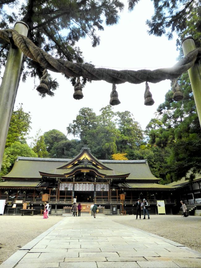 石段を登り注連縄が張らた鳥居を潜ると、正面に一見本殿かと見紛う大向拝の屋根の立派な拝殿。<br /><br />拝殿前に近づくと鎮魂詞（いのりことば）の表札があり、「幸魂（さきみたま）奇魂（くしみたま）」と書かれている。<br /><br />幸魂と奇魂とは「人間に対して幸福を与える神秘的な力を持つ霊」（島田裕己氏）との事。<br /><br />幸魂と奇魂を併せて”御魂（みたま）”と称し、由緒によればその御魂がおわす三輪山こそが大神神社の御神体にして、大国主命の御魂であり、大神神社の御祭神・大物主大神（おおものぬしのおおかみ）。<br /><br />う〜ん頭がこんがらがって来そうだ。<br /><br />カソリック教では教会で「父と子と聖霊の為に・・」と祈るが、聖霊とは神となったイエスが昇天した後に地上に残ったイエスの魂。<br /><br />御魂は大国主命は出雲の高い神殿にお隠れになったがその魂だけが三輪山に居れる。<br /><br />よく似た話で、いわゆる新約聖書の神髄「三位一体説」に対し、大神神社の神は「二位一体説」とでも云うことになるのだろうか。<br /><br />しかしこの神様は御魂と云う抽象的な名前と裏腹に、実に人間臭さをお持ちなのだ。<br /><br />美女の姫を見れば恋をされるし、それも複数の恋人が居られ、その姫に合うためなら蛇や弓矢に変身し、苧環（おだまき）の糸程に小さくもなり、扉の鍵穴から姫の部屋に忍び入る。<br /><br />その結果お子も複数おられる。<br /><br />こちらの方はギリシャ神話の万能の神ゼウスを彷彿させるが、日本の神も負けてはいない。<br /><br />大物主大神が見初めた姫一の人が勢夜陀多良比売（せやだたらひめ）（日本書記では玉櫛媛（たまくしひめ））で、その子比売多多良伊須気余理比売（ひめたたらいすよりひめ）（日本書紀では媛蹈鞴五十鈴媛命（ひめたたらいすじひめ））は神武天皇に妃となる。<br /><br />天照大神の御神体は鏡（伊勢神宮）や勾玉（皇居）や劔（熱田神宮）と云われるが、大国主命（大物主大神）の御神体は敢えて言えば三輪山の磐座（いわくら）なのだろうか。<br /><br />御祈祷受付でお願いすると拝殿の裏手にある、禁足地との区切りの三輪鳥居（三ツ鳥居）から御神体の三輪山を拝める。<br />（禁写真・下記境内マップを参照ください）<br /><br />毎年の初詣を大神神社としていると云う義妹夫婦も、三輪鳥居からの参拝は初めてだったらしい。<br /><br />その景観は、春日大社の御蓋山浮雲遥拝所の鳥居を”三輪鳥居”の変えれば殆ど変らない様に思われる。<br /><br />太古では聖域は有っても常設の拝殿もなく、祭事の都度仮説の拝殿を建て、祈りの儀式が行われたらしい。<br /><br />その仮説の拝殿の前に仮設の鳥居の類もあったろう。<br /><br />ここまで書きながら頭に浮かんだのが諏訪の各宮の4本の御柱だ。<br /><br />古代祭事を行う際、その聖域を示すために建てられたのが、聖域の四方を囲む御柱では無かったろうか。<br /><br />しかし今や日本最古の神社には本殿と見紛う立派な拝殿を中心に、350haの三輪山一面に境内の建物が覆うように建てられている。<br /><br />半日そこらで全部回遊できるものでは無く、西面の凡そ全境内の半分を周遊することにした。<br /><br />拝殿の左側に建つ見事な祈祷殿とその両脇の儀式殿と参集殿を皮切りに、盤座社、市杵嶋姫神社、狭井神社、そこから元の道を辿り、久延神社へと辿った。<br />（ルートは下記大神神社・境内マップの右下ある「境内詳細マップ」をクリックしてください。）<br /><br /><br />参考：<br />三輪明神・大神神社<br />http://oomiwa.or.jp/about/kamigatari/#linktop<br /><br />大神神社・境内マップ（境内詳細マップ）<br />http://oomiwa.or.jp/keidaimap/<br /><br />第２部ヴァチカンを飾る、４人の天才を巡るローマ美術散歩　（目次）<br />http://4travel.jp/travelogue/10787447<br /><br />人間臭い神々とエーゲ海に浮かぶ島々in ギリシャ：目次（全56章)<br />http://4travel.jp/travelogue/10158037<br /><br />日本の神を覗く旅路・第1部記紀の神々続・晩秋の大和路03祭神は国譲り交渉の主役たち<br />・春日大社その2境内周遊と特別拝観・萬灯篭<br />http://4travel.jp/travelogue/10960868<br /><br />