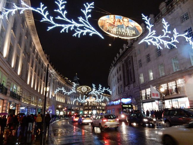 年末年始に、ロンドン－スイス（ジュネーブ・ローザンヌ・モントルー）－パリを旅行しました。<br /><br />クリスマス・正月休暇のヨーロッパでは、街はきれいなイルミネーション。<br /><br />まずは12/26-12/27のロンドン編です。<br /><br />12/26の14時頃到着し、その日はピカデリー周辺を歩き（寒くて手ごろなところで引き揚げました）、翌日はヨーロッパ一の高さを誇る「The Shard」やオリンピック公園などを回っています。