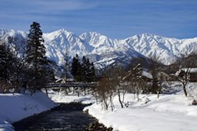 白馬村の雪景色