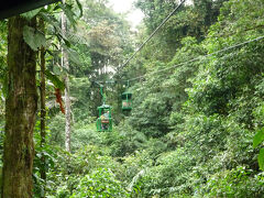 サンヘラルド・デ・ドタからサラピキへの移動途中でRain Forest Adventuresのゴンドラに乗って空中から自然観察。