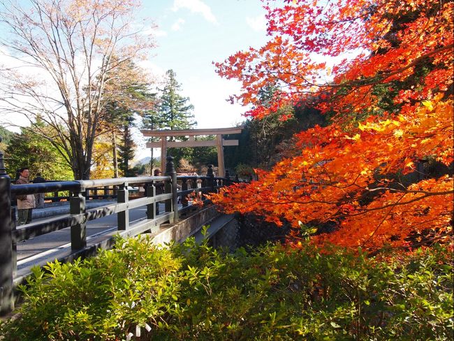 11月13日 <br /><br />鹿沼市で大芦渓谷の紅葉が見頃だというので出かけました<br /><br />その前に見頃は過ぎた古峯神社と古峯園に行ってみました。<br />少し色づくのが遅かった木もあり、見て楽しめました。<br /><br />