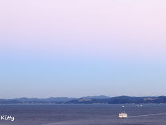 冬の晴れた日に…【横須賀 くりはま花の国から見る夕空】