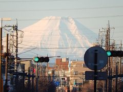 1月13日上福岡駅から見られた富士山