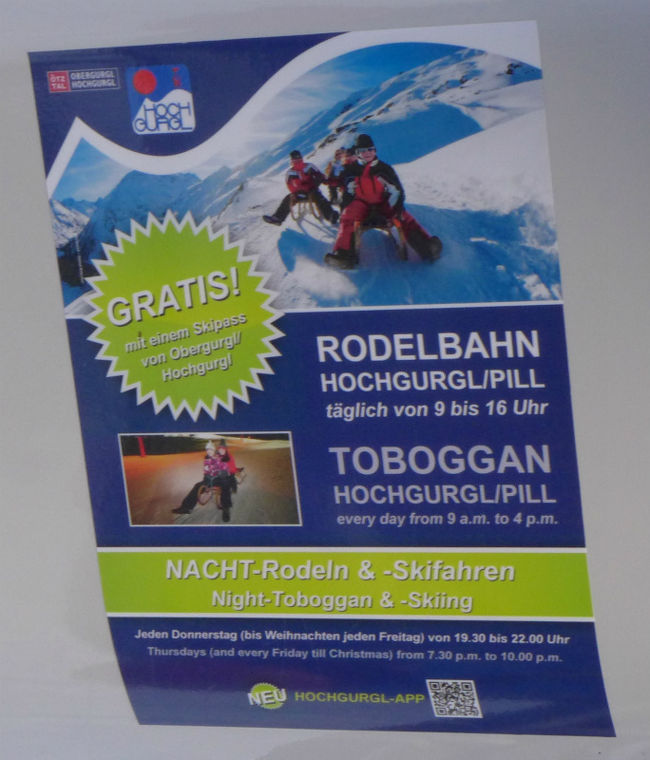 オーストリアスキー・チロル州　トボガンを楽しむ