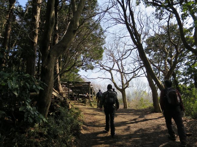梅の季節になりました、今回は鎌倉アルプス(天園ハイキングコース)を歩いてみたいと思います。<br />初心者向けのコースで、小町通り散策、グルメも堪能出来ます。<br />2月27日(金)横須賀線・北鎌倉駅改札AM9.30集合で、元会社仲間五人で歩いてきました。<br /><br />コース<br />北鎌倉駅(9:30)-明月院-天園ハイキングコース-瑞泉寺-鎌倉宮-荏柄天神社-頼朝墓-鎌倉八幡宮-小町通り-鎌倉駅(14:50)<br /><br />鎌倉駅前で、ビールと食事を摂って解散、天気も良く気持ち良く歩けました。<br />21,000歩 12.9?のハイキングでした。