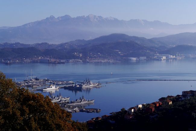 2014.12ニース，フィレンツェ，チンクエテッレドライブ旅行41-Niceへ戻る，La Speziaを眺める，A12号線をGenovaへ