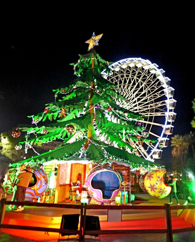 2014.12ニース，フィレンツェ，チンクエテッレドライブ旅行44-まるでカーニバルのようなニースの夜，プロムナードとマセナ広場