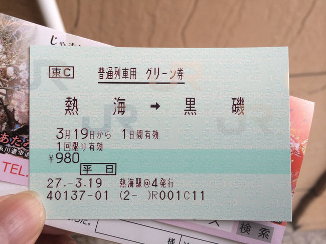 2015年3月14日の上野東京ライン開業で出現した、熱海発黒磯行き普通列車に早速乗車して来ました。熱海11時32分発は所要時間4時間46分と長く、新幹線の博多東京間の最短のぞみ4時間47分に匹敵する長時間です。普通グリーン車利用で快適でした。