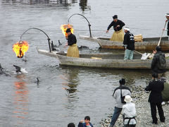 錦帯橋の鵜飼と防予フェリー