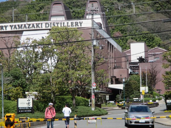 ドラマは終わってしまったけれど、ブームはまだ覚めやらず。サントリー山崎蒸留所の工場見学は週末 は予約がいっぱいで取れなかったが、展示施設と売店を楽しみに、青春18切符を握り締め山崎へ向かう。春休み最後の週末でおまけに桜は満開。天気もまずまずとあって、行きの新快速は通勤列車以上の混雑ぶりだった。その半数は京都で降りた。さすが千年の都、花見客で市内はさぞ賑わったことだろう。京都駅で快速(高槻まで各駅停車)に乗換20分ほど。昨年訪れた長岡京の向こうが山崎駅で大阪と京都の境にある。ここからゆっくり歩いて7分程。線路沿いに山を背負うような形で山崎蒸留所は建っていた。入口にある受付で簡単な申込用紙に記入して、花の植えられた前庭を通って館内へ。サントリーの創業者鳥井信治郎や二代目佐治敬三の経歴などを紹介したパネルや赤玉ポートワインのポスター、初のウイスキー白札(ホワイトラベル)の瓶など数々の資料が展示されていた。ここはサントリーの工場なので残念ながらマッサンこと竹鶴政孝に関する記述はなかった。2階の売店へのアプローチには原酒のずらりと並ぶ棚があり壮観。売店にはウイスキーの他、お菓子やおつまみなどあり、ついつい衝動買い。鳥井信治郎の伝記なども何冊かあり1冊購入。駅へ戻る途中に離宮八幡宮と言う由緒正しい神社があり、背広姿の参拝客が大勢いた。こちらは油の神様として有名で、今日はその祭礼の日であった。地元の方たちの模擬店も出ていた。山裾や山のなかに咲く桜を眺めながら駅前のカフェで昼食。駅の目の前には、妙喜庵があり、千利休が作ったわずか2畳の茶室があったが、こちらを見学するには1ヶ月以上前に予約する必要がある。また、サントリーと駅を挟んで反対がわの山の麓にはアサヒビールの山崎山荘美術館もありモネの睡蓮を始め和洋の美術品も鑑賞できる。その他、天王山の戦いの歴史を紹介した資料館やハイキングコースなどもあり、見所も多い。今回は欲張ってこの後、大阪へ行き阪急梅田の古書の街を見て、大阪駅に集まる人なみに圧倒される。更に桜を求め、京都市内や彦根よりは空いているのではと、湖国長浜へ行き、豊公園でお花見を楽しんだ。頭上に広がる桜とお城、琵琶湖の眺めは何だかゆったりとしており、いやされるものがあった。山崎も長浜も豊臣秀吉ゆかりの地だったなとふと思う。最後に長浜の鉄道資料館をのぞいて帰る。北陸新幹線の開業にあわせ、模型の新幹線が走っていた。帰りに通った関ヶ原付近の桜も行きは二分咲きだったのが帰りには5分咲きになっていた。面白いエリアなので山崎へはまた来てみたい。