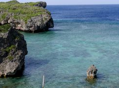 2015.3宮古島・沖縄旅行12-3度目の伊良部島，渡口の浜，下地島，中の島ビーチ，帯岩