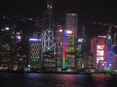 香港のレーザーショウ・夜景