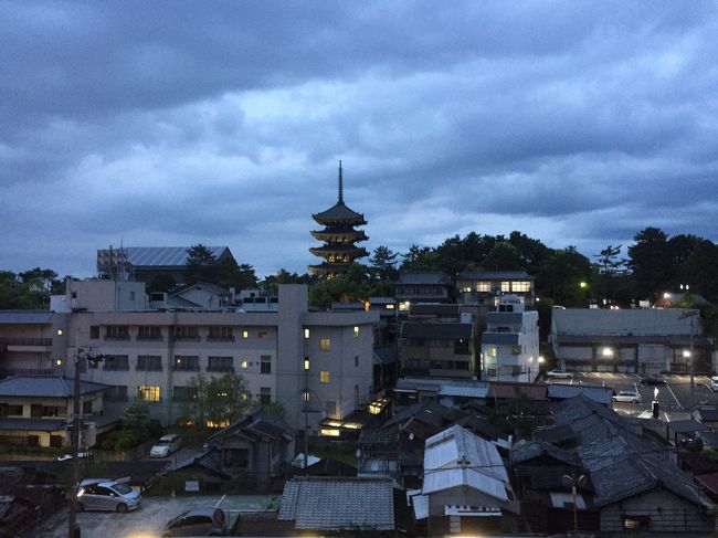 部屋から見える五重塔に感動。<br />ライトアップも幻想的でした。