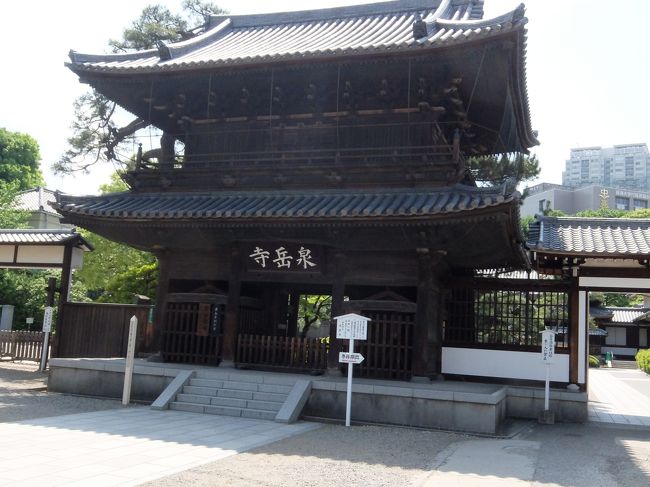 新緑の季節、泉岳寺で降り、伊皿子坂をのぼり、二本榎通りを歩き、学校の間にある小道の證誠寺(しょうじょうじ)を見る。鎌倉時代1220年に建立されたお寺とのこと。こじんまりしているが、趣きのあるお寺であった。そこから元に戻り、近道で泉岳寺を、見学。赤穂浪士で有名なお寺であり、結構人が訪れていた。また駅に戻ると、角にある稲荷神社の夏祭りで、子供たちの担ぐおみこしが、素晴らしかった。