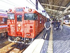 2015　6月　楽しい列車の旅「伊予灘ものがたり号・八幡浜編（松山13:28発→八幡浜15:52着）」、列車内でフレンチを楽しむ。