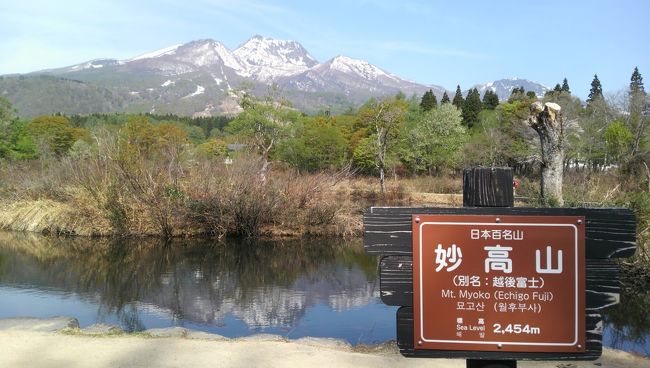 ゴールデンウィーク直前になって「どこかへ行きたい、掛け流し温泉ならどこでも」、と探して見つけた新潟県の赤倉温泉。<br />そのたまたま見つけた温泉ホテルの女将さんに教えてもらった妙高山と苗名滝が大当たりでした。