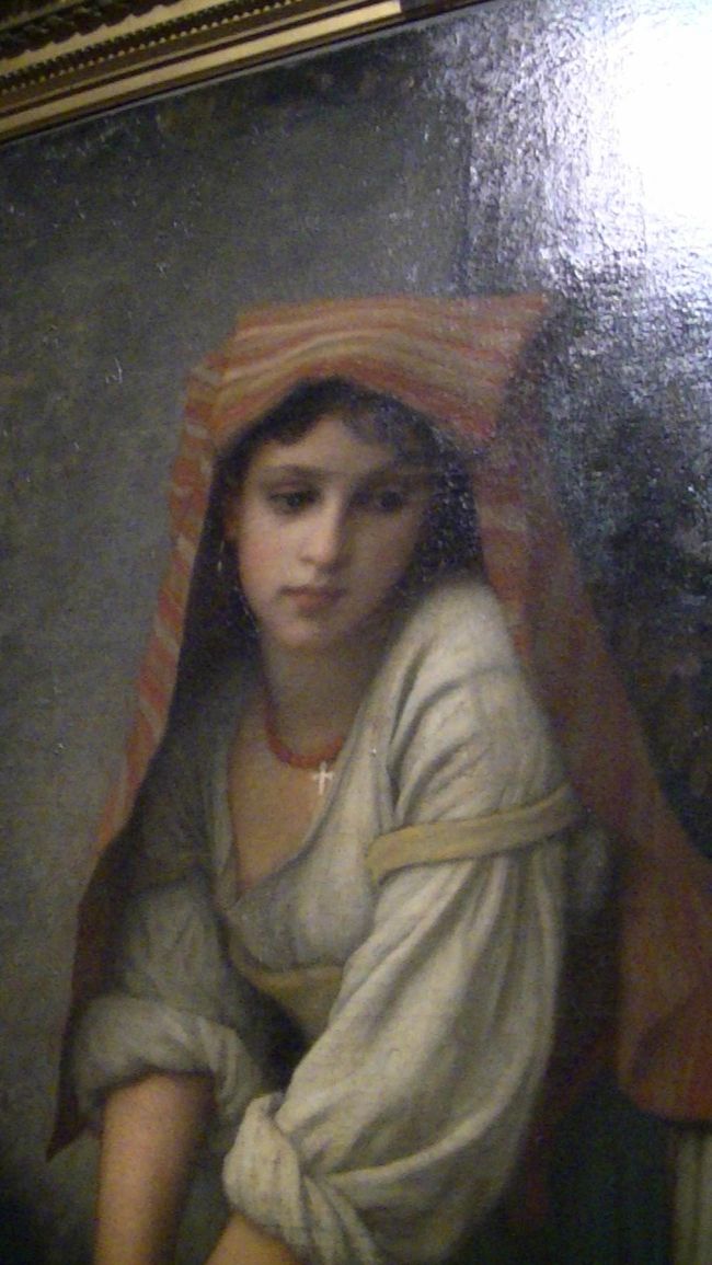 表紙の写真・今回のお気に入り絵画・・見入ってしまいます。今回は女性に<br />こだわりました。<br /><br />さあ、5年ぶりのオルセー美術館です。<br />10年前はオルセーが休館日で見れなかったので、5年前はオルセーのみで<br />ルーブルは止めました。<br /><br />今回はルーブルは帰国前に1日中過ごしました。。<br /><br />オルセーは、2010年に館内の大規模改修がありました。<br />それに伴い、2010・5・26～8・16まで国立新美術館でオルセー展があり、<br /><br />また、2010年4月に東京・丸の内に三菱一号美術館が開館・・<br />その記念にマネ展も行われました。4・6～7・25．。<br /><br />☆5年前のオルセー美術館の思い出☆<br /><br />5年前・<br />横殴りの雨で道を見失い、エッフェル塔に辿り着けなかった後、オルセーに行く事にしたのですが・・・<br /><br />道に迷っていますので、近くの駅を探して乗り込みました・・<br />RERのC線で一駅に乗ったのです。<br /><br />このRERが曲者で、地下鉄駅からが長いのです。。何人かに伺った中に<br />親切な女性の方がいらして、初めて乗るRERの時刻表の見方・ホームを伝授して下さって、何とかホーム上に辿り着いたのです。<br />電車というより列車のような車両が来て、これでいいのかな～と<br />とりあえず飛び乗る（本当にグズグズしながら・・）<br /><br />近くに座っていた家族に伺うも、分からないみたいで・・<br />困っていたら近くのカップルが良いのよ～～～と（＾＾）<br />(今思うと、地下鉄を乗り継いで、近くまで行けば良いのにと思うけどね）<br /><br />伺ったカップルの方もオルセーに行くみたいなので、背後霊のように<br />付いていったのです（笑）<br /><br />この日は第1日曜日で無料日・大雨で長蛇の列・・<br />でも、前後して並んだお陰でお話しながら、楽しい時間を過ごせたのです<br /><br />今でも、ほんわかとします。<br />エッフェルに行けなかった凹んだ心持ちを、穏やかなお二人に癒された<br />感じです。<br />新婚旅行でパリからスペインに行く予定のカナダ・NY出身のお二人・・<br /><br />拙い英語にあわせて、ゆっくりと会話して下さいました。<br />今でも、お二人の写真を見ると、当時のほのぼのとした気持ちを思い出します。触れ合いって良いですね(^^)<br /><br /><br />そんな思い出のある、オルセー美術館の建物自体も、大好き(^^)<br /><br />＊前回の時は、撮影禁止（と思っただけかも）でしたので、撮影はレストランのみ。<br /><br />今回は部屋の前に案内版があり、フラッシュ×の印・・うむ・・フラッシュ無しなら撮影OKかな？<br />係員さんにも念押し・・OKです。<br />前回は皆さんカメラで写していなかったけど、今回パチ・パチと～～写していましたから、やはり、前回は駄目だった？かな～<br /><br />撮影はなるべく人がいない時に、又、少ない時に・・ビデオカメラの望遠を<br />利用したりと、配慮したつもりです。<br /><br />参考資料はオルセーで購入の美術本・日本で開催された展覧会での美術本<br />からです。間違いがあるかもしれませんが、お許しください。<br /><br /><br /><br /><br />