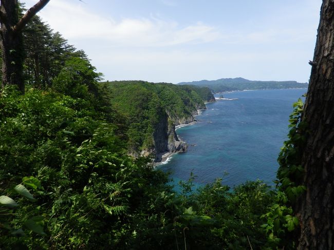 岩手県は広いです。四国に匹敵する広さの県です。三陸の復興を祈る旅なんですが、車を運転している時間の方が長いので、テーマはドライブにしました。写真は北山崎の「鵜の巣断崖」展望台からの眺めです。第一日目は一関から宮古を経て北山崎へ。そして宿泊は田野畑村羅賀のホテルまで２６０キロの旅。２日目は羅賀から岩泉龍泉洞を見て宮古市浄土ヶ浜まで１２０キロの移動。第三日目は宮古から釜石・遠野を経て花巻に。その後一関まで１６０キロのドライブです。３日で５４０キロのドライブとなりました。三陸復興道路が少しずつ完成していますが、まだまだこれからです。道路は決して悪くありません。でも田野畑村から釜石の国道４５号線はコンビニ位しかありません。食事や買い物は大きな街の市街地か内陸部で済ませましょう。頑張れ三陸。おまけで松島観光を付けました。