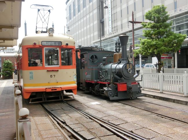 5月29日は、18時に道後温泉に着き、広場のからくり時計を見る事が出来ました。<br />ホテル千代に宿泊し、翌日早朝6時開湯の道後温泉本館へ行きました。太鼓の合図で開湯。とても気持ち良く温泉につかれました。ホテルチェックアウト後に坊っちゃん列車に乗り松山駅まで行きました。松山駅で列車の方向転換の様子がまた趣きがありました。帰りは普通の電車で道後温泉に戻りました。