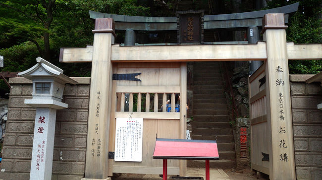また突然、前日に登山を決めた。<br />今回は初めて、丹沢の大山へ。<br />5月中旬から秋まではケーブルカーがお休み。登山なんだからケーブルカーは必要ないしと簡単に考えて出かけました。<br />平日朝の小田急線は混んでいて、ザックが迷惑かけている。居心地わるーい。<br />伊勢原駅のバス停に並ぶと、係のおじさんが「ケーブルないからここで知った人はみんな帰っちゃうんだよ」と(´`:)。<br /><br />伊勢原駅北口8:40→大山ケーブル駅9:15/9:30→女坂→大山寺9:55→阿夫利神社下社10:40→大山山頂13:00/14:10→見晴台/15:2015:30→阿夫利神社下社→男坂→17:38大山ケーブルバス停出発→伊勢原駅