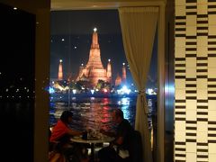 2014　タイへ　Shanghai - Bangkok - Sukhothai - Ayutthaya　No.06　Aquatini Riverside の夕食と Sala のルーフトップバー