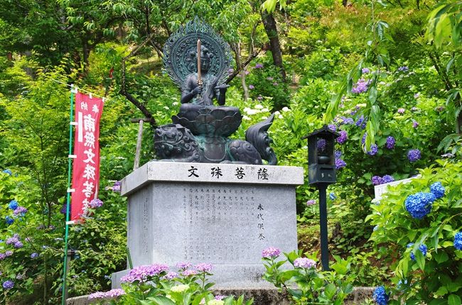 能登のアジサイ寺と呼ばれている能登町の平等寺へアジサイを見に行ってきました。<br />＊アジサイが植えられた寺の裏斜面に，十三仏を巡るように道が付けられています。<br />＜参考＞平等寺のHP：http://www3.luckynet.jp/byoudouji/<br /><br />