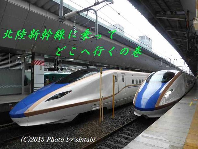 東京発【北陸新幹線】に乗ってどこへ行くの巻です「W7系 はくたか」に初乗車でした。 ＼(^o^)／<br /><br />2015年3月に長野駅 ⇔ 金沢駅間が開業<br /><br />☆------------------------------★<br />北陸新幹線は4タイプの列車が運行された(自分の覚書）<br />◎ 1「かがやき」は東京・大宮・長野・富山・金沢のみに停車（一部は上野　　　にも停車）。<br />◎ 2　最も速い列車は、東京―富山間を2時間8分、東京―金沢間を2時間28分　　で結ぶ。<br />◎ 3「はくたか」は、新開業区間のほぼ全駅に停車し東京―金沢間は最速2　　時間50分。<br />◎ 4　富山―金沢間ではシャトルタイプの「つるぎ」が運行。<br />◎ 5　これまで長野新幹線として運行されてきた東京―長野間の「あさま」　　　は、本数は減るが、引き続き運行される。<br />◎ 6「かがやき」と「はくたか」は、全列車が新型車両「E7系・W7系」で運　　行される。<br /><br /><br />☆----------sintabiの4トラ関連です----------★<br />JR東日本　新型車両　長野新幹線「E7系 あさま」初乗車です ＼(^o^)／長野⇔東京 http://4travel.jp/travelogue/10907822