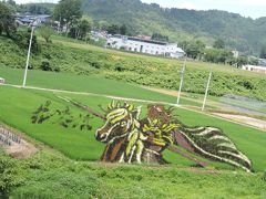 小野川温泉から見る田んぼアートと、花火に挑戦。