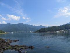 夏の河口湖と富士山