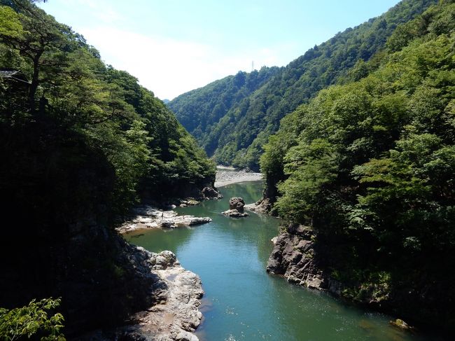 中学時代の友人が栃木に「いいとこ見つけた！」という事で、今回は龍王峡へ行ってきました*(^o^)/*<br /><br />友人達はそれぞれ東京、横浜の自宅をほぼ始発に近い時間に出発。<br />私の住むJR宇都宮線自治医大駅に朝8時集合。車でお出迎えし龍王峡へ！<br />龍王峡までは車で約1時間30分ぐらい。<br /><br />ちなみに横浜から自治医大までは約2時間。新宿からは1時間30分ぐらいなんです。栃木って遠いイメージがあるけど、宇都宮までは、皆さんが思っているよりは近いんですよ！！