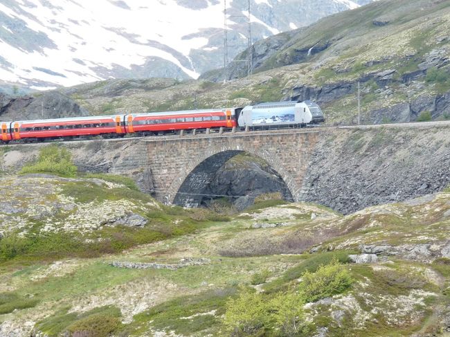 2015年7月10日から19日まで10日間<br />ノルウェー・スウェーデンの旅行記です。<br /><br />本編は、②ミュルダール編です。<br />（ベルゲン線のハリンスケイド駅Hallingskeidから<br />　フロム線のバットナーヘルセン駅Vatnahalsenまでトレッキング）<br /><br />行程<br />7月10日　羽田00:30～ドーハ05:30　カタール航空813便<br />7月10日　ドーハ07:45～オスロ13:20　カタール航空175便<br /><br />7月10日　オスロ泊　ラディソンブルプラザホテルオスロ<br />7月11日　オスロ泊　Radisson Blu Plaza Hotel<br />　旅行記は「2015年7月夏　北欧旅行記①オスロ編」<br />　http://4travel.jp/travelogue/11039982<br /><br />7月12日　ミュルダール泊　バットナーヘルセンヘイフィエルスホテル<br />　　　　　Vatnahalsen Hoyfjellshotell<br />　旅行記は「2015年7月夏　北欧旅行記②ミュルダール編」<br /><br />7月13日　ベルゲン泊　ラディソンブルホテルノーゲベルゲン<br />　　　　　Radisson Blu Hotel Norge Bergen<br />　旅行記は「2015年7月夏　北欧旅行記③ベルゲン編」<br />　http://4travel.jp/travelogue/11041334<br /><br />7月14日  ベルゲン11:30～ストックホルム12:50　フィンランド航空682便<br /><br />7月14日<br />　～18日　ストックホルム泊　ビスアパートメントガーデット<br />　　　　　Biz Apartment Gardet<br />　旅行記は「2015年7月夏　北欧旅行記④ストックホルム編」<br />　http://4travel.jp/travelogue/11041858<br /><br />7月18日　ストックホルム22:25～ドーハ05:25(+1)　カタール航空172便<br />7月19日　ドーハ07:10～羽田22:45　カタール航空812便<br />羽田到着30分遅延だと、自宅到着まで綱渡り状態で参りました。<br /><br />両替：今回はしませんでした