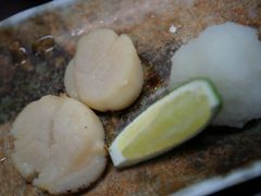 20150923 築地 江戸川さん、茄子と白イカ → 高はしさん、西京焼き三種とさんま煮付け