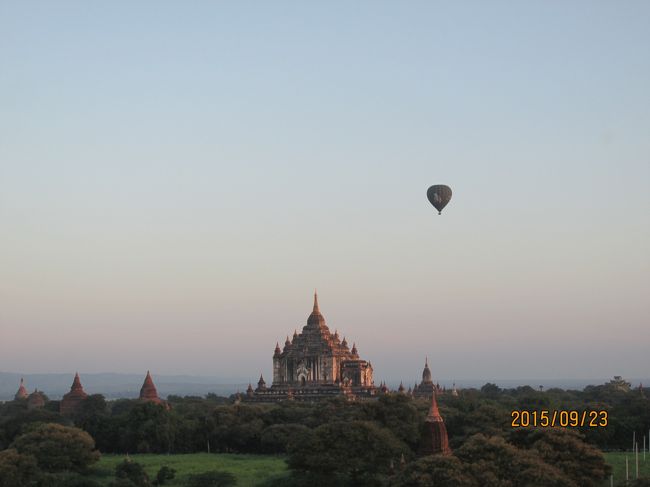 ひょんなことからAir-Asiaのクーポン券をいただきミャンマー・バガンに行ってきました。<br />タイのバンコク経由でミャンマーのヤンゴンに入国、その日の夜行バスでバガン到着。<br />バガンでは電動自転車で遺跡巡りです。<br /><br />日中は暑いですが朝晩は涼しくて、、、滞在中、蚊に刺されることも有りませんでした。<br /><br />ミャンマーの方の暖かい心に触れて　よい旅が出来き、、、行ってよかった