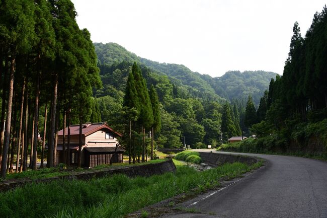 異常な猛暑の中、８月１日から２日にかけて富山と石川を訪れました。<br /><br />旅の行程<br />８月１日　五箇山：菅沼集落、相倉集落、上梨集落<br />８月２日　白山市白峰、加賀市加賀東谷<br /><br />石川県南部に位置する加賀市の、南東部に広がる山間を流れる二本の主要河川のうち、主に大聖寺川沿いは西谷、動橋川（いぶりばしがわ）沿いは東谷と呼ばれ、江戸時代には、これら谷筋を中心に多くの集落が点在していました。<br /><br />この頃の東谷には、荒谷・今立・大土・菅生谷・四十九院・中津原・滝・杉水・西住・市谷・上新保・二ッ星・小坂・横北・水田丸・柏野・須谷・塔尾の集落がありましたが、明治２２年以降、荒谷から上新保までの１１集落が東谷奥村に、また、二ッ星以下の集落が東谷口村となります。<br /><br />さらに、昭和３０年には東谷奥村が山中町と、昭和３３年には東谷口村が加賀市と合併したため、東谷という地名は無くなってしまいましたが、地元の皆さんの間には「加賀東谷」と云う呼び方が通称として残っています。<br /><br />近年の豪雪災害による離村や、大聖寺川における我谷ダム及び九谷ダムの建設による水没など、消滅する集落が少なくない中、加賀東谷の、荒谷、今立、大土、杉水の４集落は、今も里山ならではの風情豊かな景観を保っています。<br /><br />かつて、これらの集落には茅葺屋根の平屋建て民家が点在していたようですが、明治時代の人口増加に伴い、赤褐色の桟瓦葺き屋根の妻入り２階建て民家への建替えや新築が進められ、現在見られる姿が整いました。<br /><br />これら４集落は、加賀藩の支藩である大聖寺藩の命により木炭の生産を主要産業として以来、昭和２０年代まで営々と炭焼きを続けてきましたが、家庭用燃料のＬＰガス化により木炭の需要が減少したのをきっかけに過疎化が進み、現在では空家が目立つようになっています。