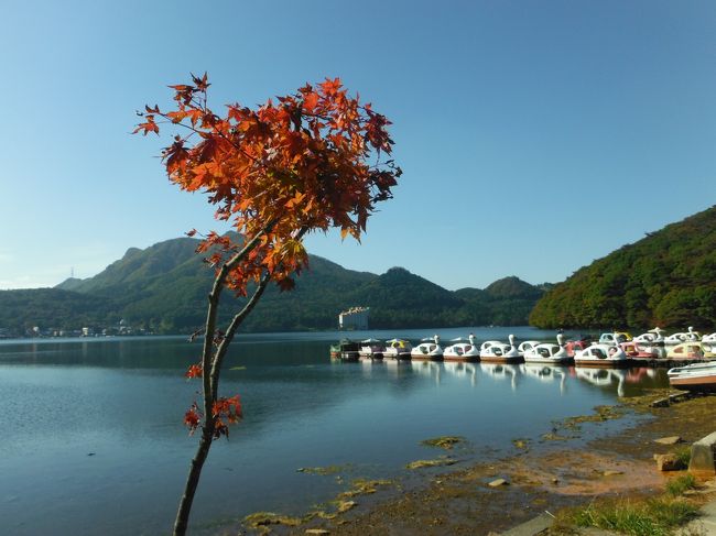 榛名湖は、群馬県西部、高崎市榛名山山頂に位置する湖です。<br />標高1,084mは、栃木県日光市の中禅寺湖に次いで2番目に高い湖だ。<br />夏季は湖畔がキャンプ場になって、バスフィッシングのメッカで有名な湖だ。<br />湖上は遊覧船が就航して、貸しボートや、スワンボート等で楽しむ事が出来る。<br />湖畔は高峰三枝子唄の「湖畔の宿」のモデルで、伊香保温泉から近いことから避暑地としては人気が有る。<br />尚、テニスコートやキャンプ場、トテ車による湖畔の遊覧散歩、ロープウェイによる榛名富士参り等が楽しめる。<br />周辺にはユウスゲ群生地があり、夏には美しい花を咲かせる。<br />冬季は結氷しワカサギ釣りやスケートなどが楽しめる。<br />榛名の名称は、ワカサギを意味する春の肴（春菜）からと言われている。<br />湖底は背丈の高い藻や水草が中央部まで生い茂り、足にからみつく為に地元の人は決して水中に入らない。<br />榛名湖で溺れたら、絶対助からないと言い伝えられている。<br />榛名湖の水は一級河川・沼尾川として流出して、吾妻川へと注いでいる。