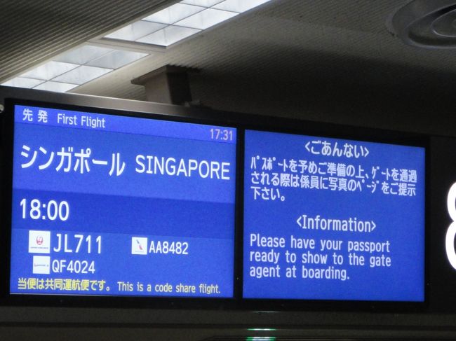 残り3か月でJGCに入るために旅行(修行)を急に始めました。<br /><br />今回はシンガポール0泊3日の旅行です。<br />深夜到着の便なので、ホテルには泊まらずチャンギで野宿をすることにしました。<br /><br />10/27 18:00 成田発 JL711<br />10/28 0:50 シンガポール チャンギ着<br />10/29 2:05 シンガポール チャンギ発 JL038<br />10/29 9:40 羽田着<br /><br />シンガポールにいる時間はおよそ24時間！<br />どれだけシンガポールを楽しめるか？<br /><br />まずは、野宿をした時の内容を書きたいと思います。
